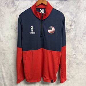 Fifa World Cup 2022 Qatar Jacket Mens Medium Red/Blue Soccer